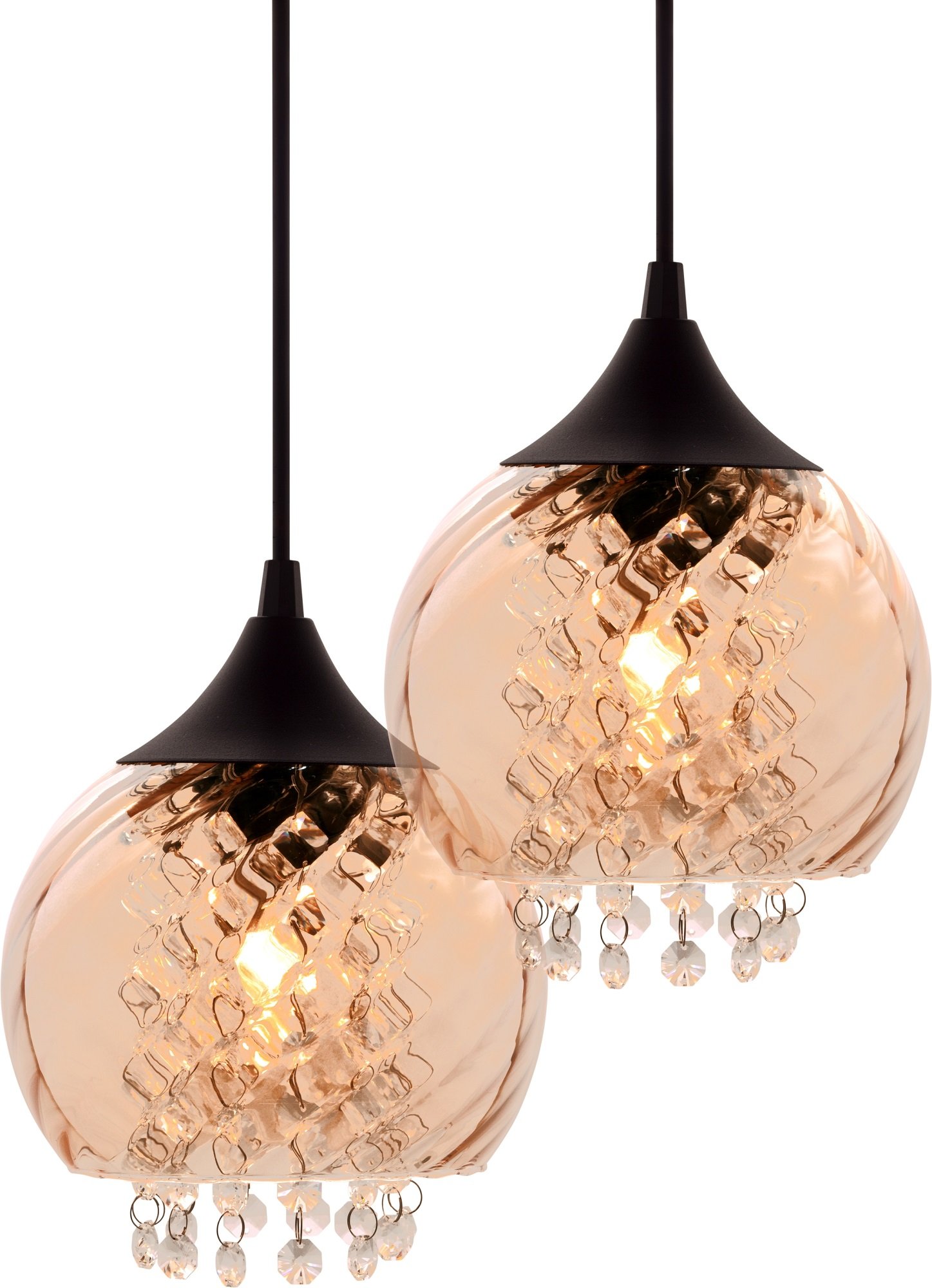 lustre pendente elisabeth rigato conhaque duplo 2xe27 bivolt taschibra