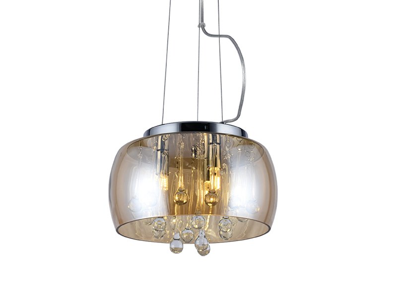 lustre pendente coliseu 300 ambar e27 bivolt taschibra