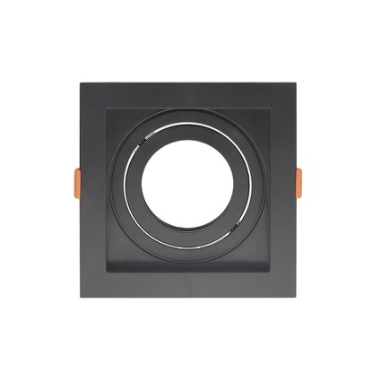 spot recuado de embutir quadrado movel par 20 preto taschibra