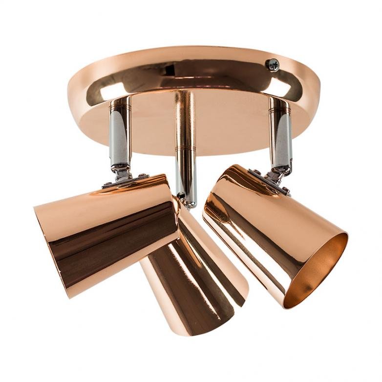 spot de sobrepor new short triplo direcionavel 3xe27 3xgu10 cobre llum 2
