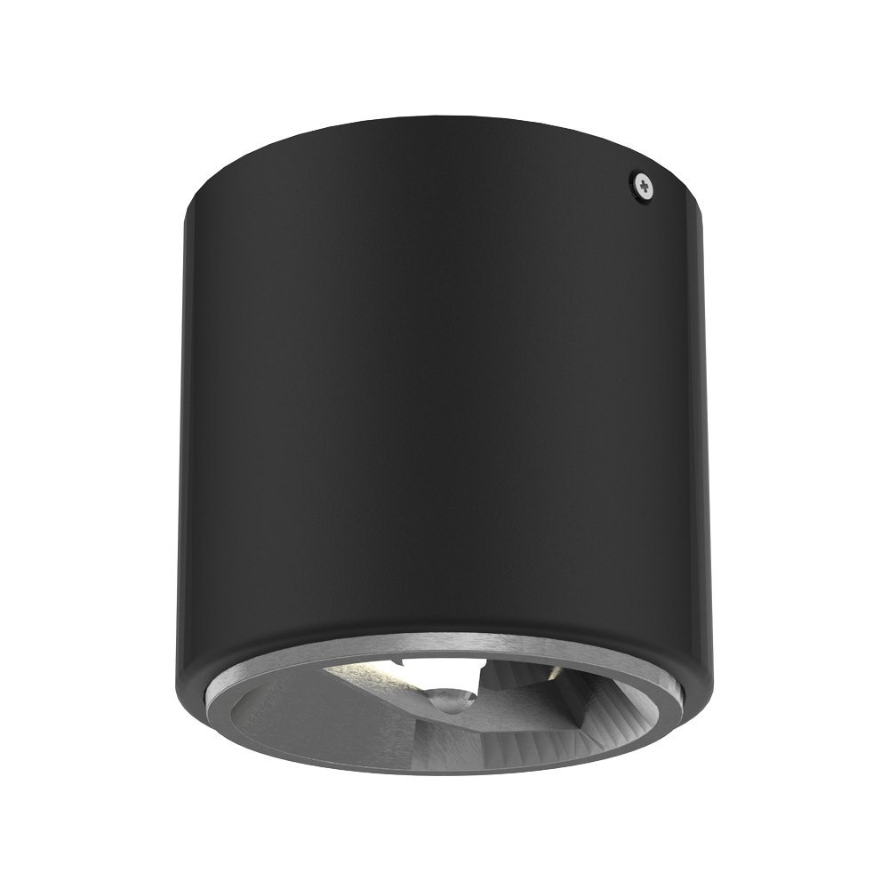 spot de sobrepor cannon ar111 redondo taschibra preto
