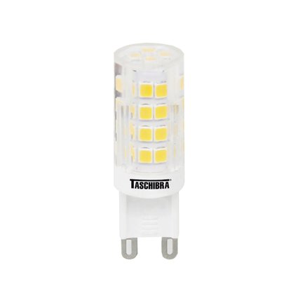 lampada led g9 espiga 3w taschibra 2700k luz quente