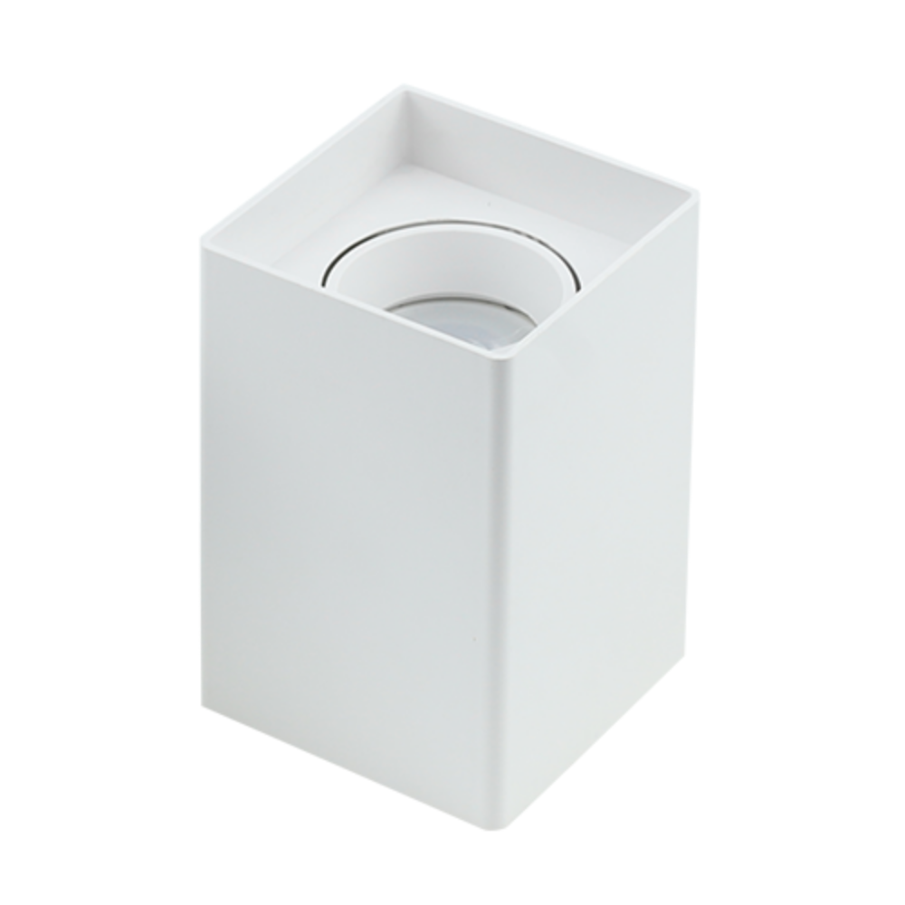 spot de sobrepor mr16 quadrado branco