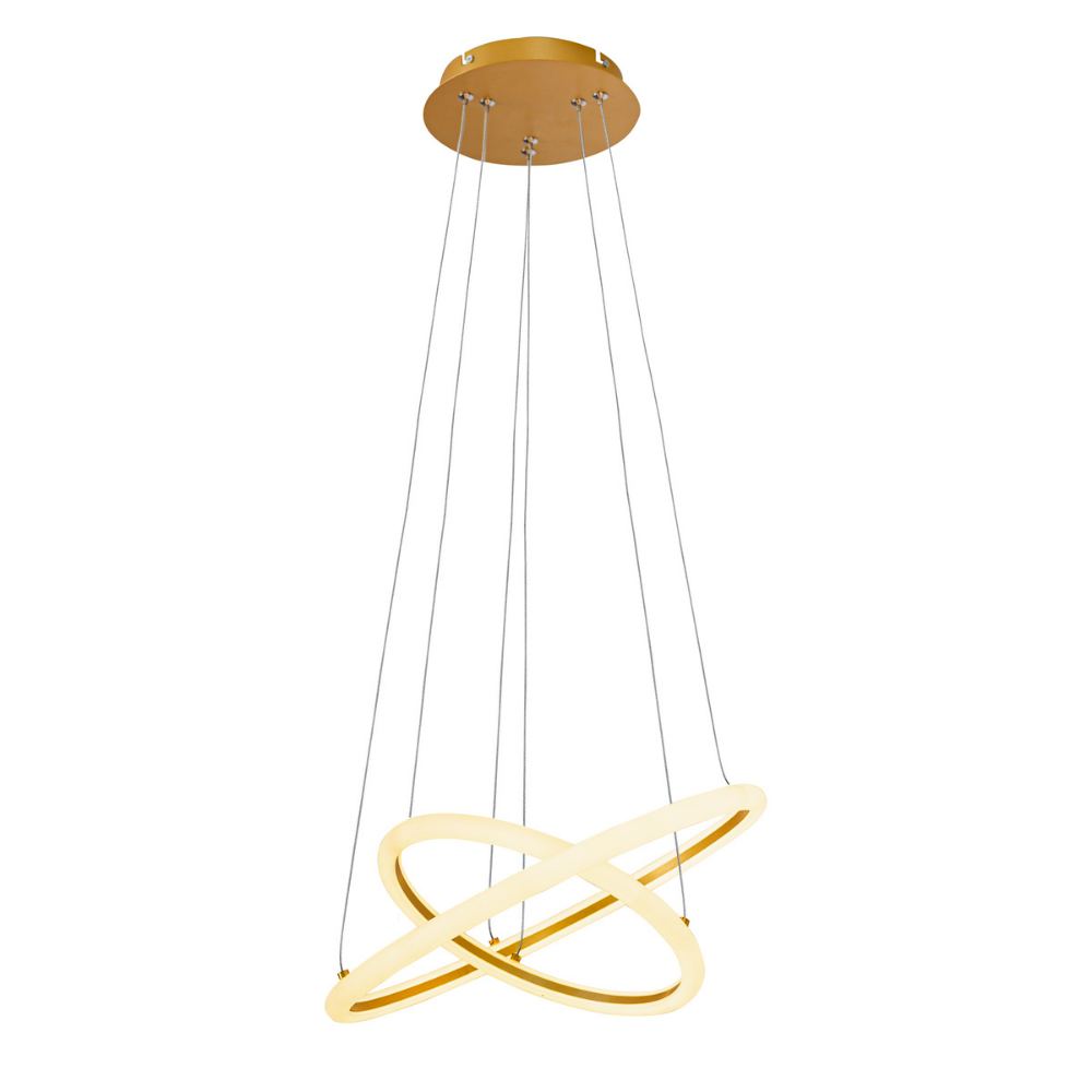 lustre pendente space orbital double led 39w 3000k luz amarela bivolt f1
