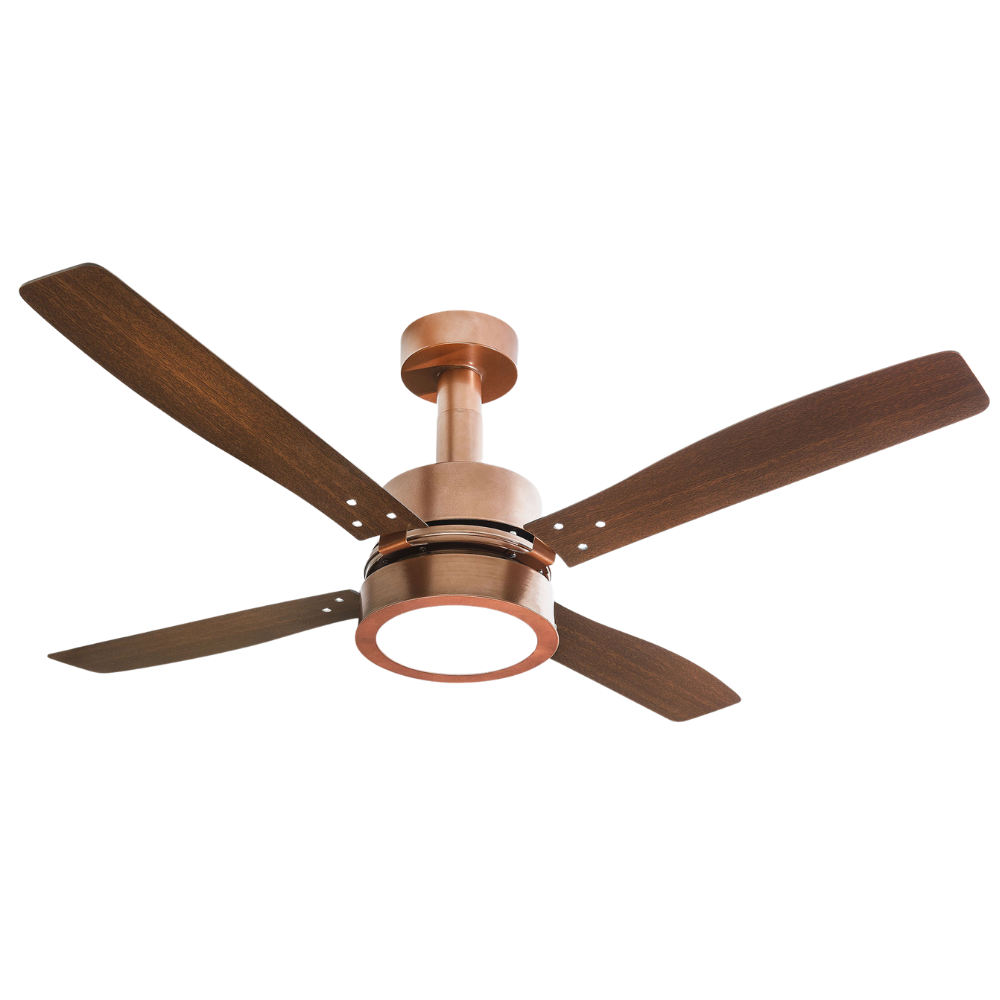 ventilador de teto venti delta vintage led 4 pas mognocobre