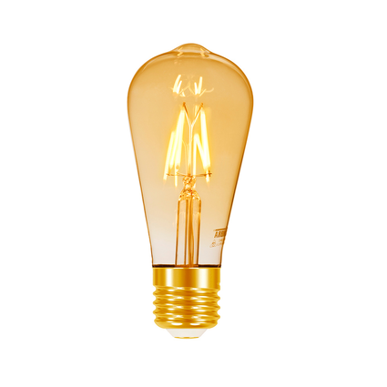 lampada led filamento vintage st64 taschibra e27 bivolt