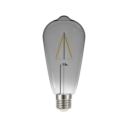 lampada led filamento st64 taschibra e27 fume bivolt
