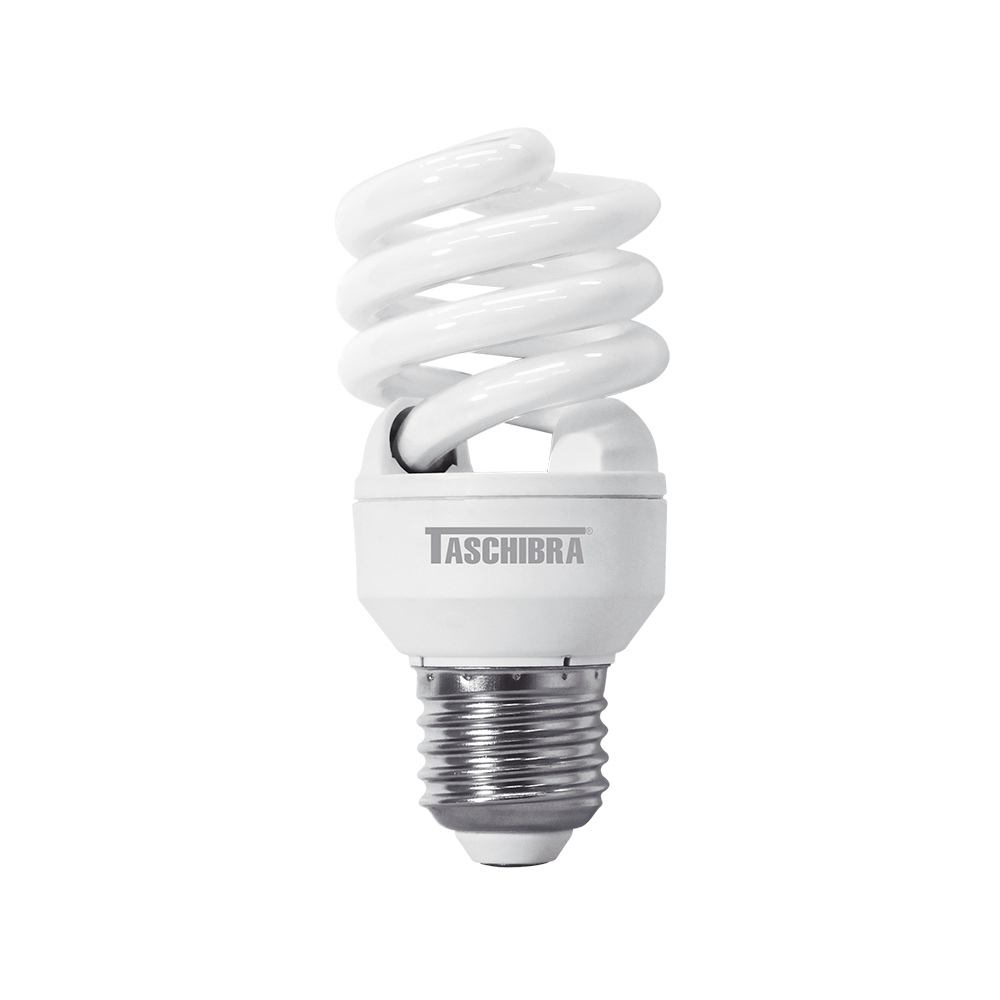 lampada compacta eletronica taschibra espiral 15w e27 6400k
