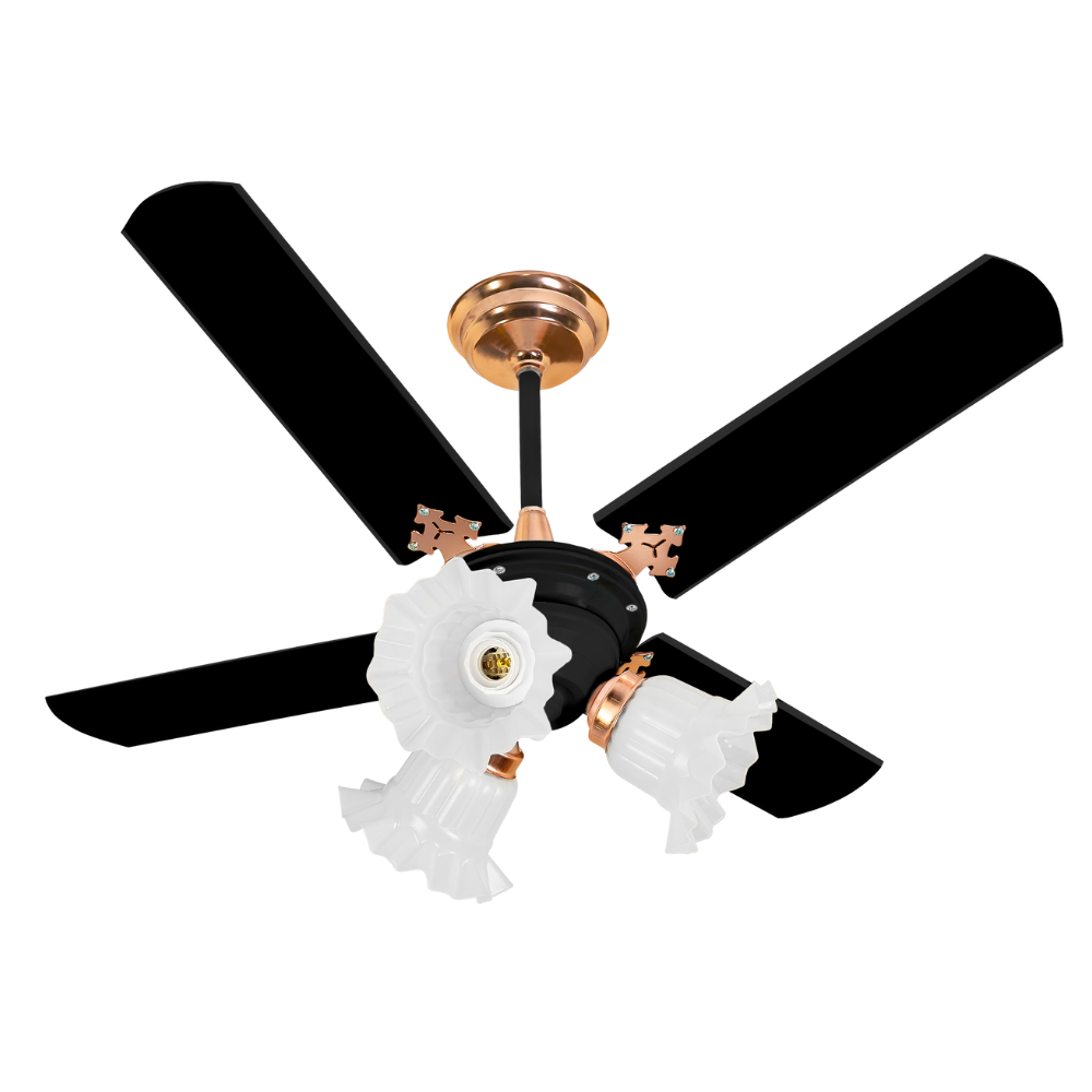 ventilador de teto venti delta new zeta 4 pas laqueada pretocobre
