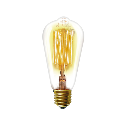 lampada filamento carbono taschibra st64 retro e27 ambar