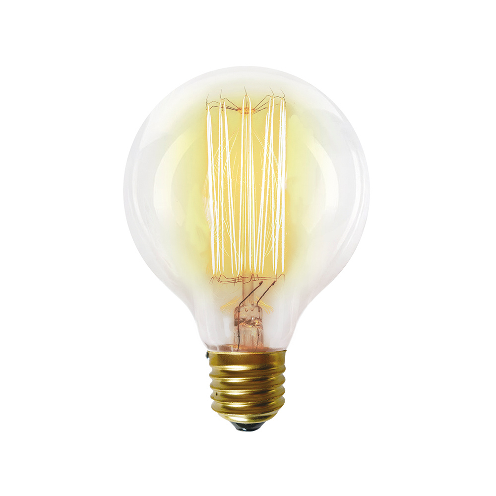 lampada filamento carbono taschibra g80 retro e27 ambar