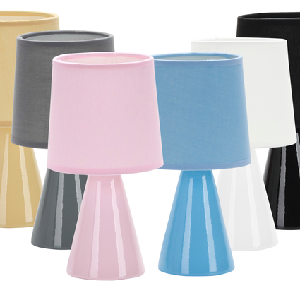 luminaria abajur taschibra pottery 25cm e27 bivolt cores