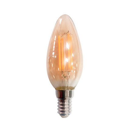 lampada led pix filamento vintage vela e14 ambar bivolt
