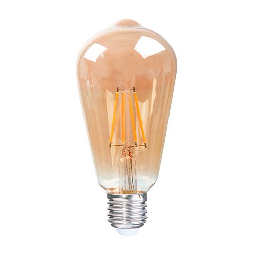 lampada led pix filamento vintage st64 e27 ambar bivolt