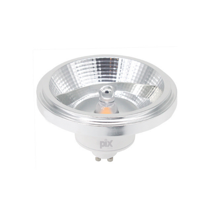 lampada led pix ar111 12w 24 gu10 bivolt 2700k luz quente 2