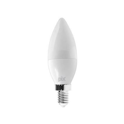 lampada led pix vela leitosa 3w e14 bivolt 2400k luz quente