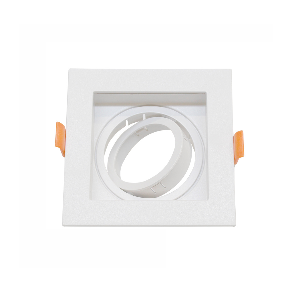 spot recuado de embutir quadrado movel branco