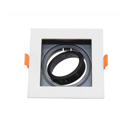 spot recuado de embutir quadrado movel brancopreto