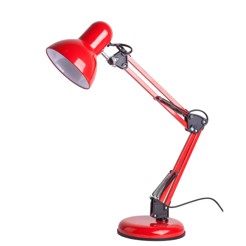 luminaria de mesa startec pixar empire b articulavel e27 vermelha bivolt