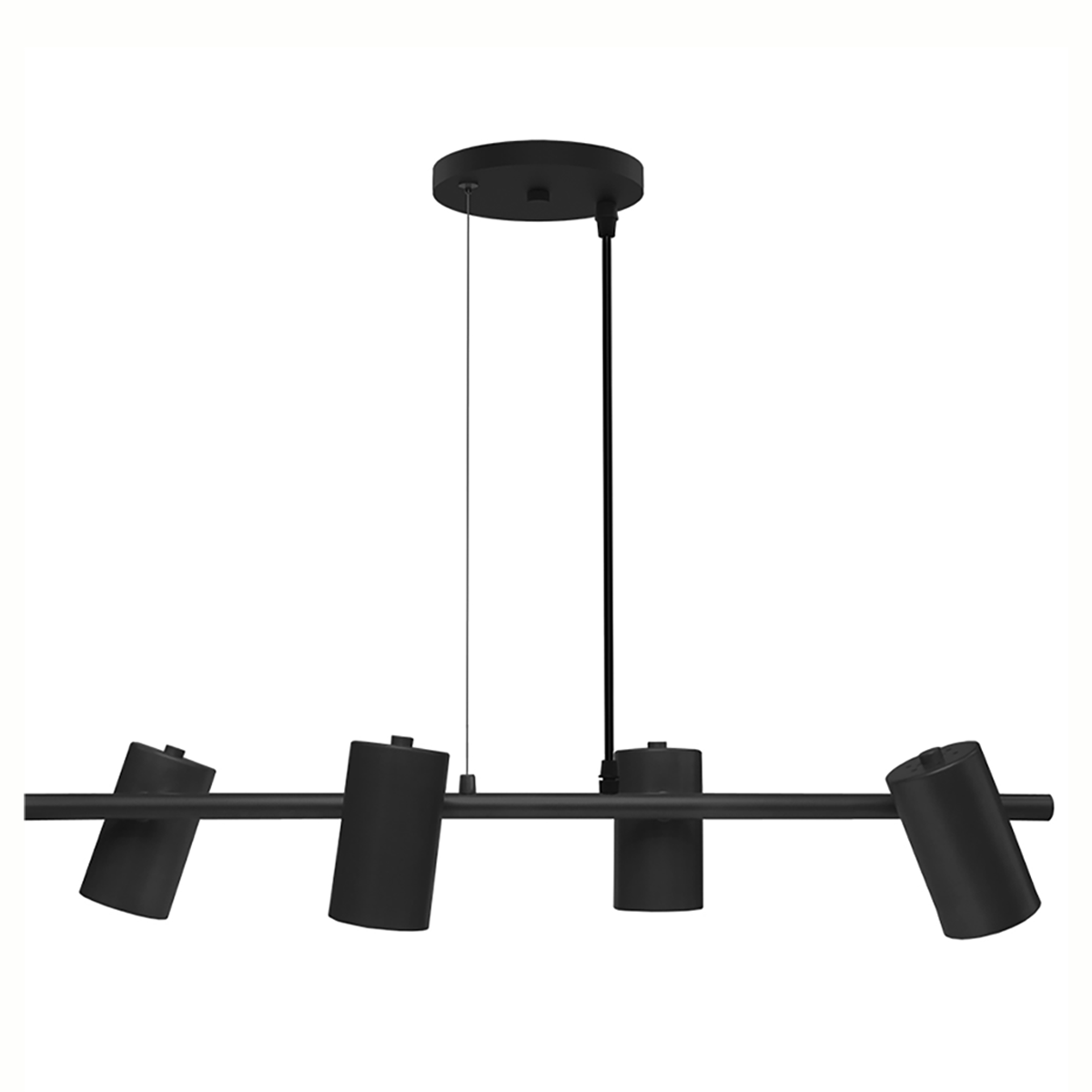 lustre pendente taschibra foccus preto para 4 lampadas bivolt1