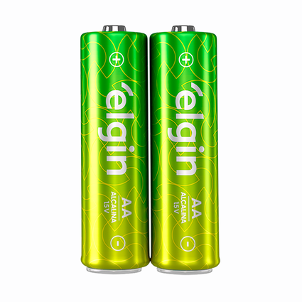 pilha alcalina elgin aa 1 5v cartela com 2 unidades