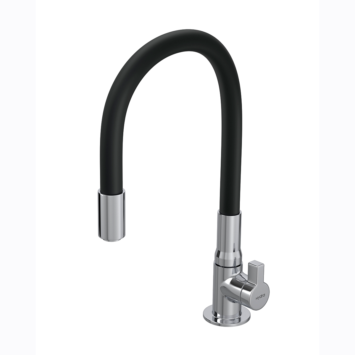 torneira hydramotion flexivel de bancada preta hydra