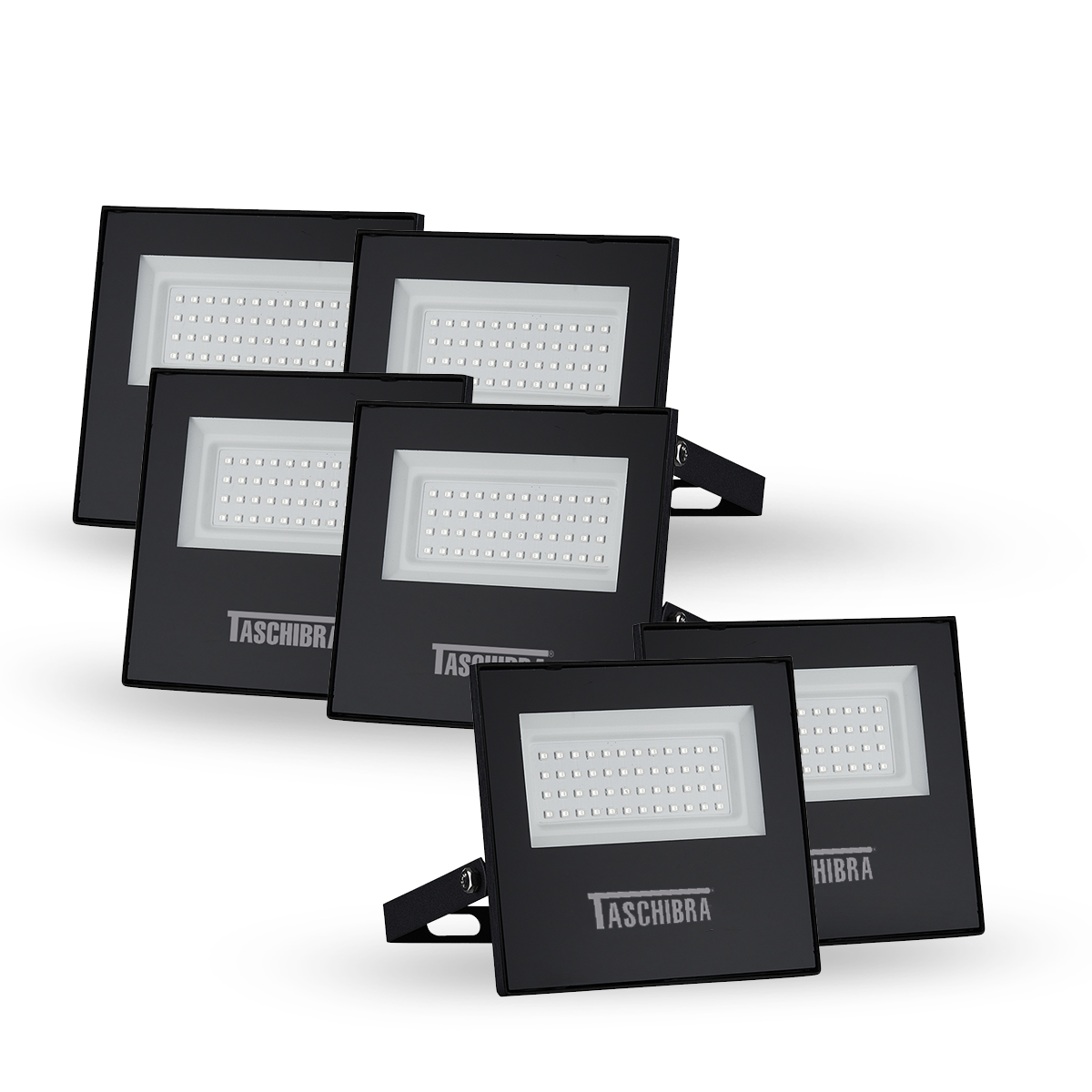 6refletor taschibra led tr slim 50w 6500k preto bivolt