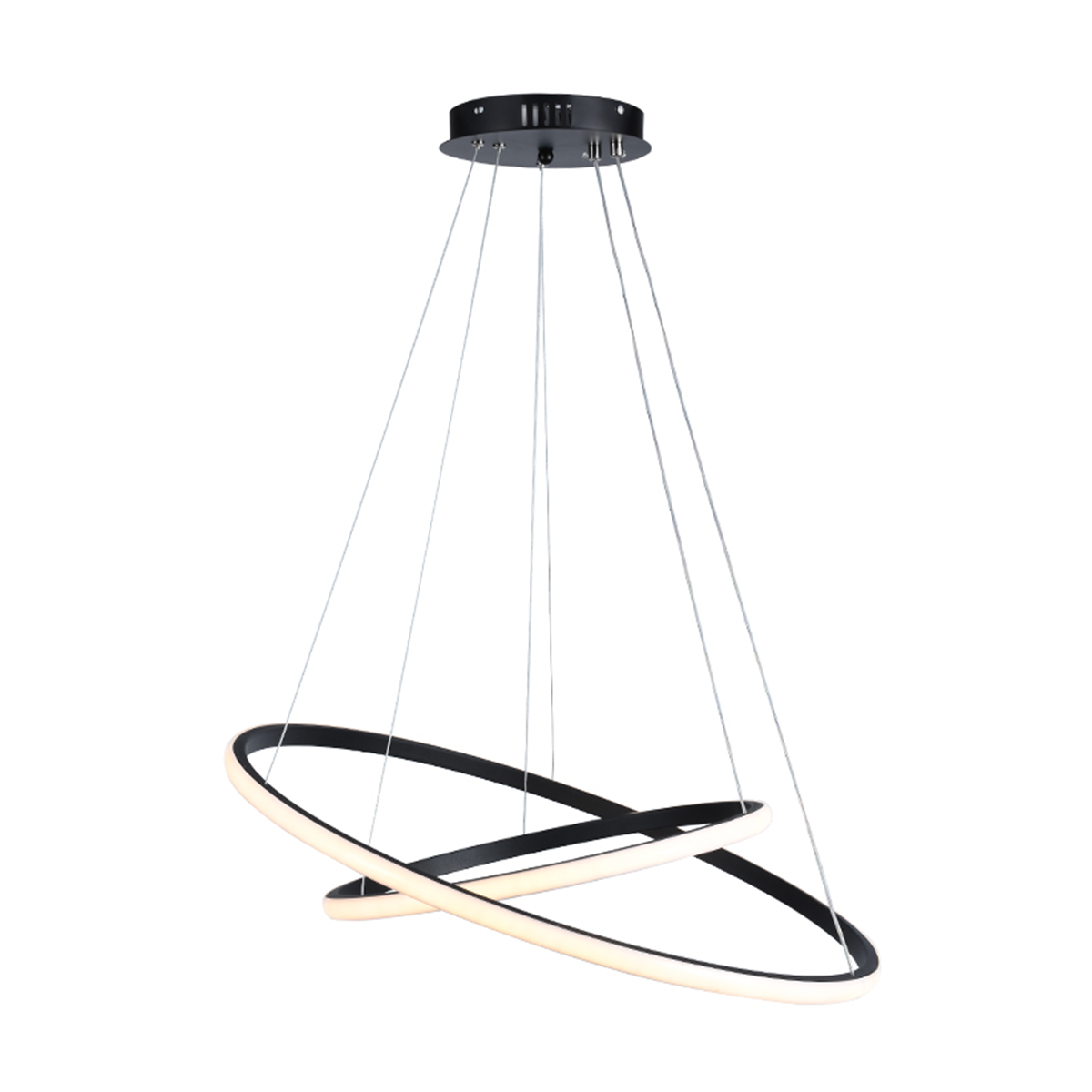 lustre pendente taschibra montreal 35w led 60cm luz quente 3000k bivolt preto