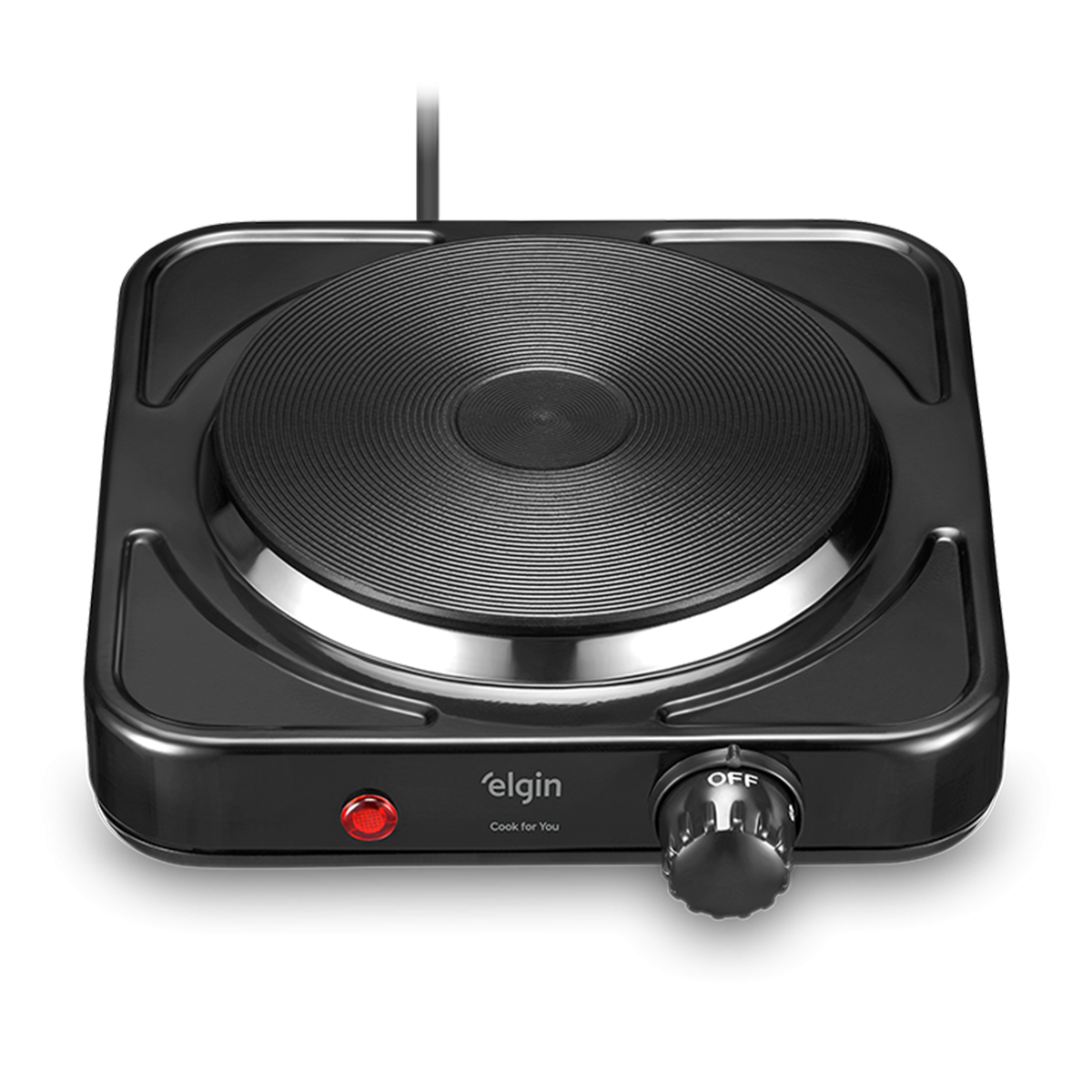Fogão Elétrico Elgin Portátil 1 Boca 1000W Preto