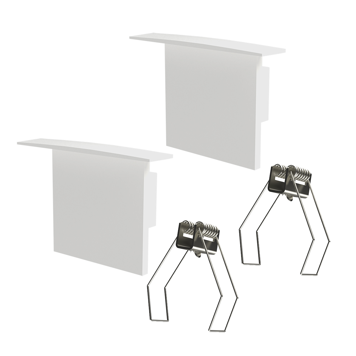 kit acessorios taschibra para perfil embutir 3 5x5cm spire 50 branco 1