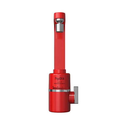 torneira eletrica slim 4t de parede vermelha hydra 1