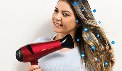 secador de cabelo elgin glossy ion ceramica 2000w m