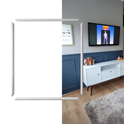 moldura boiserie eva autocolante 60x70cm 2 3cm branco