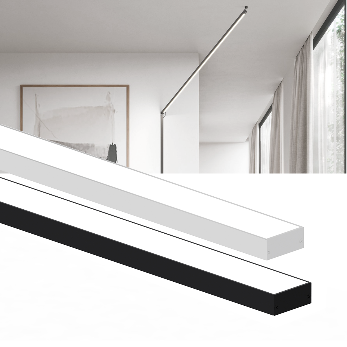 perfil de sobrepor taschibra para fita de led zenith 5x2 com 1 metro