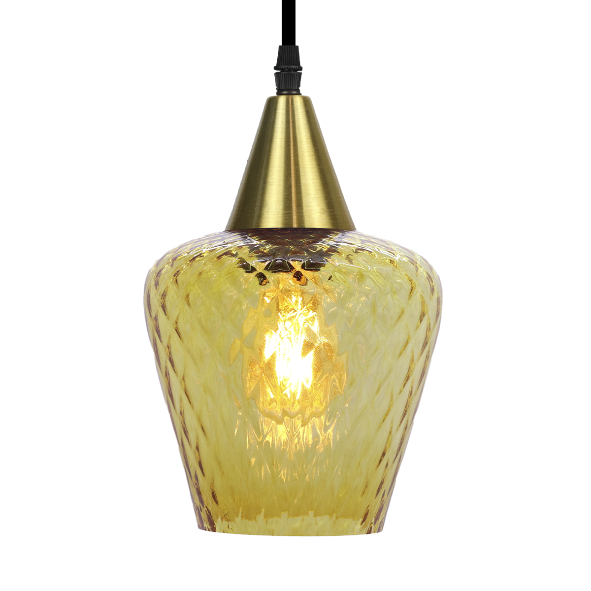 lustre pendente taschibra monalisa boreal conhaque e27 bivolt ouro