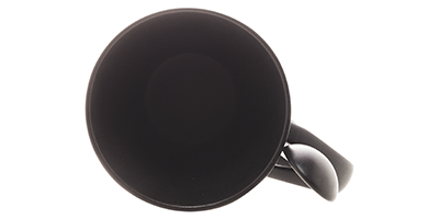 caneca de ceramica love preta com colher m3