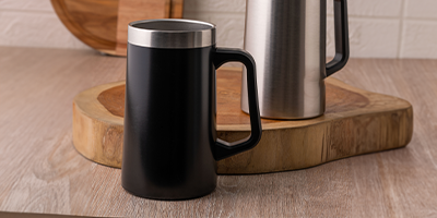 caneca temico em aco inox preto m3