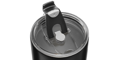 copo temico em aco inox parede dupla preto com tampa m1