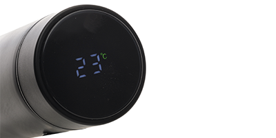 garrafa termica em aco inox com termometro led m1