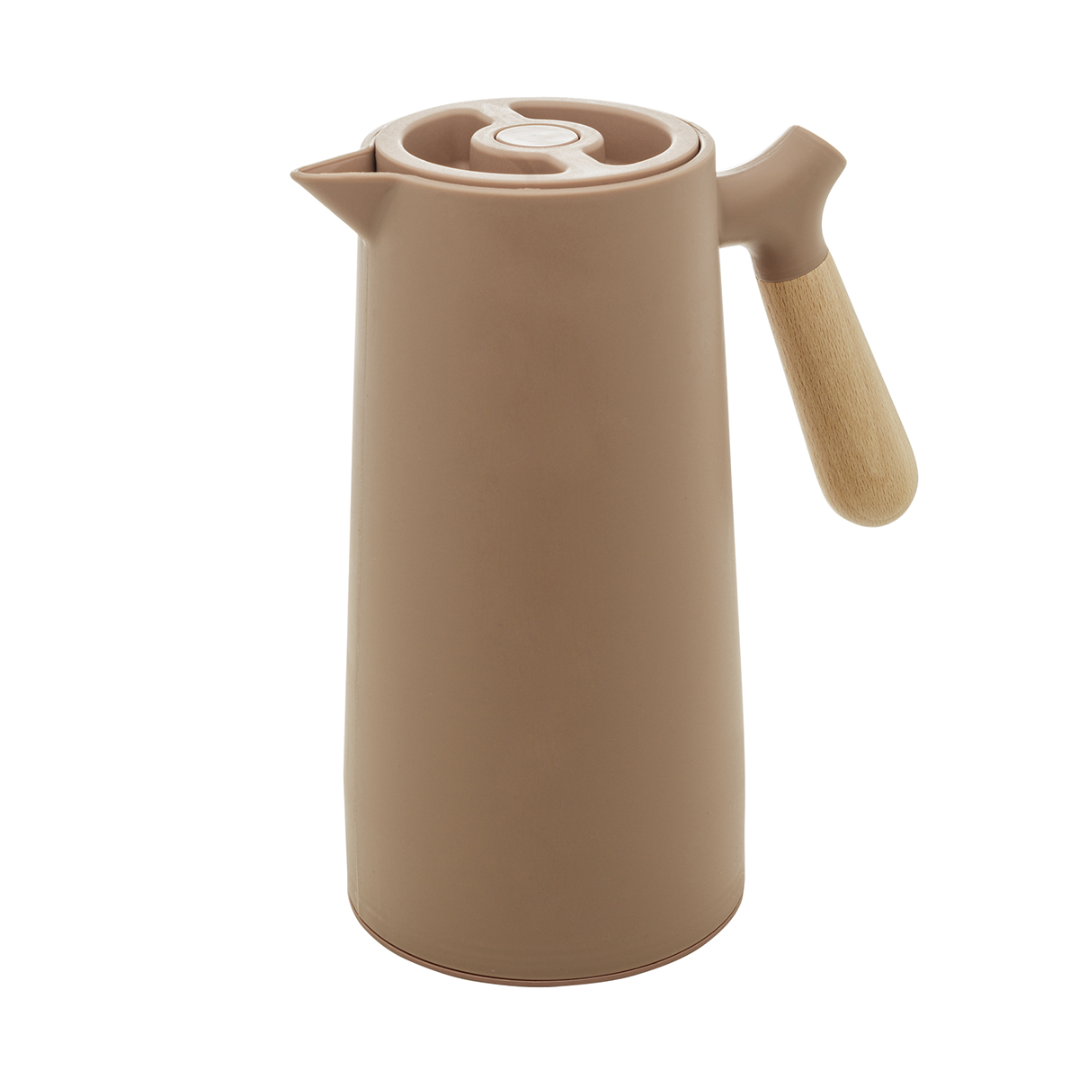 garrafa termica nordica com cabo de madeira 1 litro nude