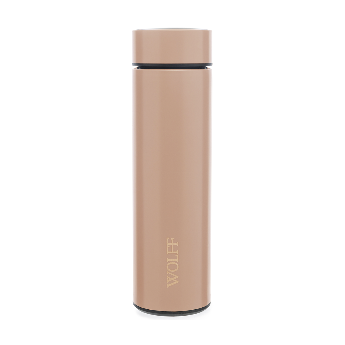 garrafa termica em aco inox com termometro led rosa