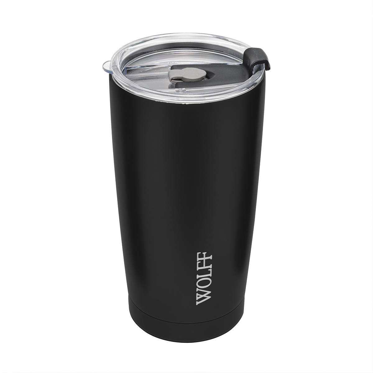 copo temico em aco inox parede dupla preto com tampa