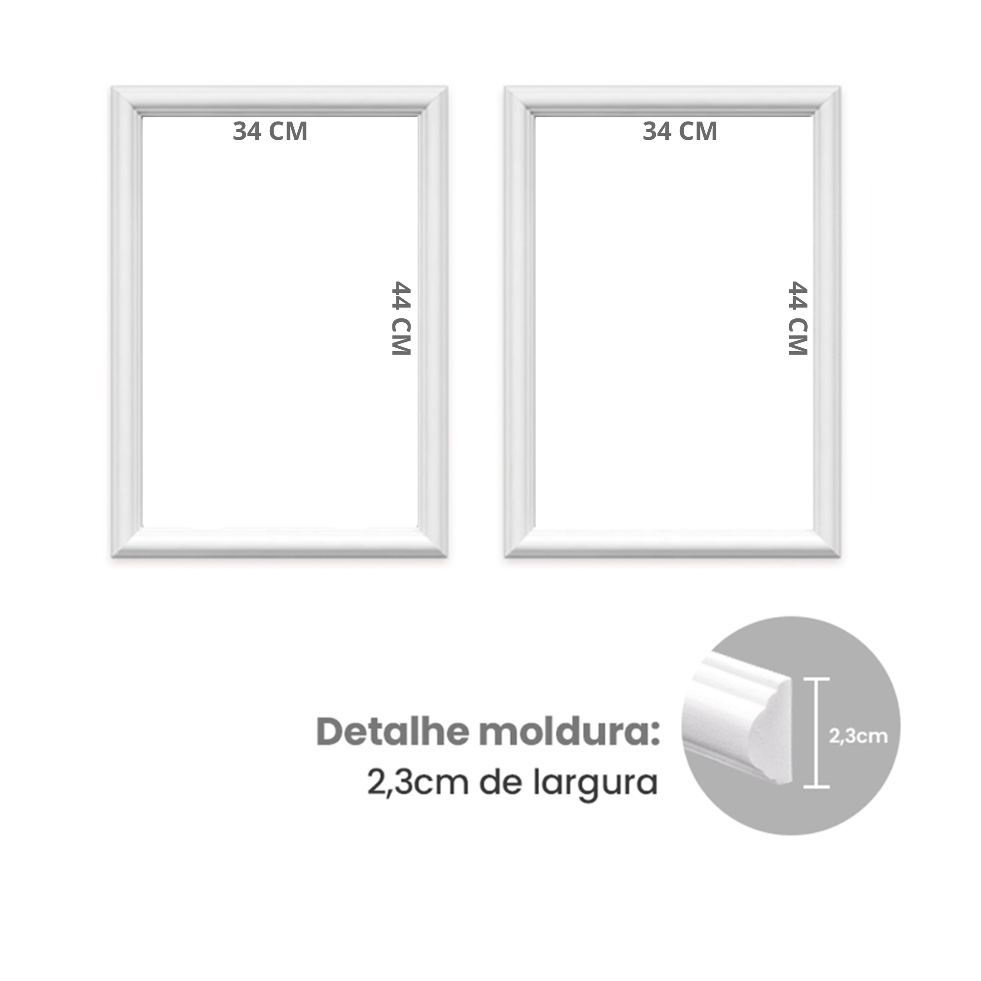 kit 2 quadros decorativos 34x44cm