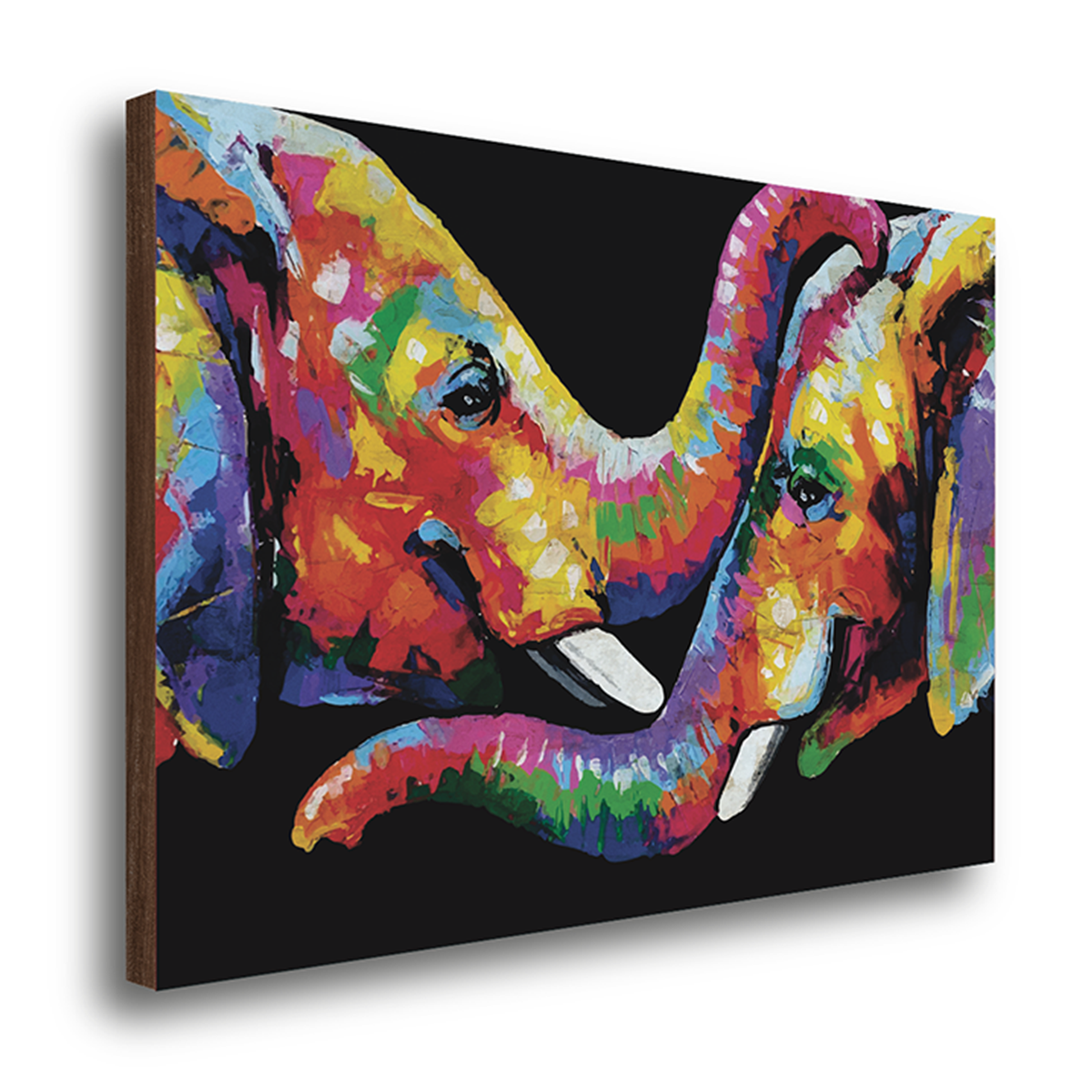 quadro decorativo elefantes colors 70x100cm
