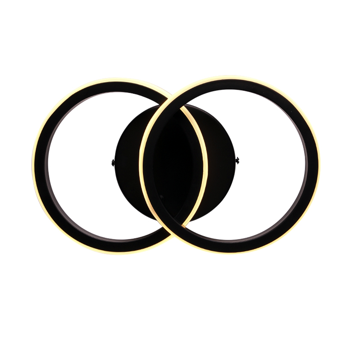 plafon taschibra village circle led 10w 3000k luz amarela bivolt preto