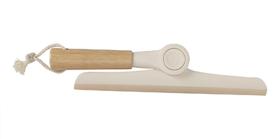 rodo de pia oikos com cabo de bambu dobravel off white m3