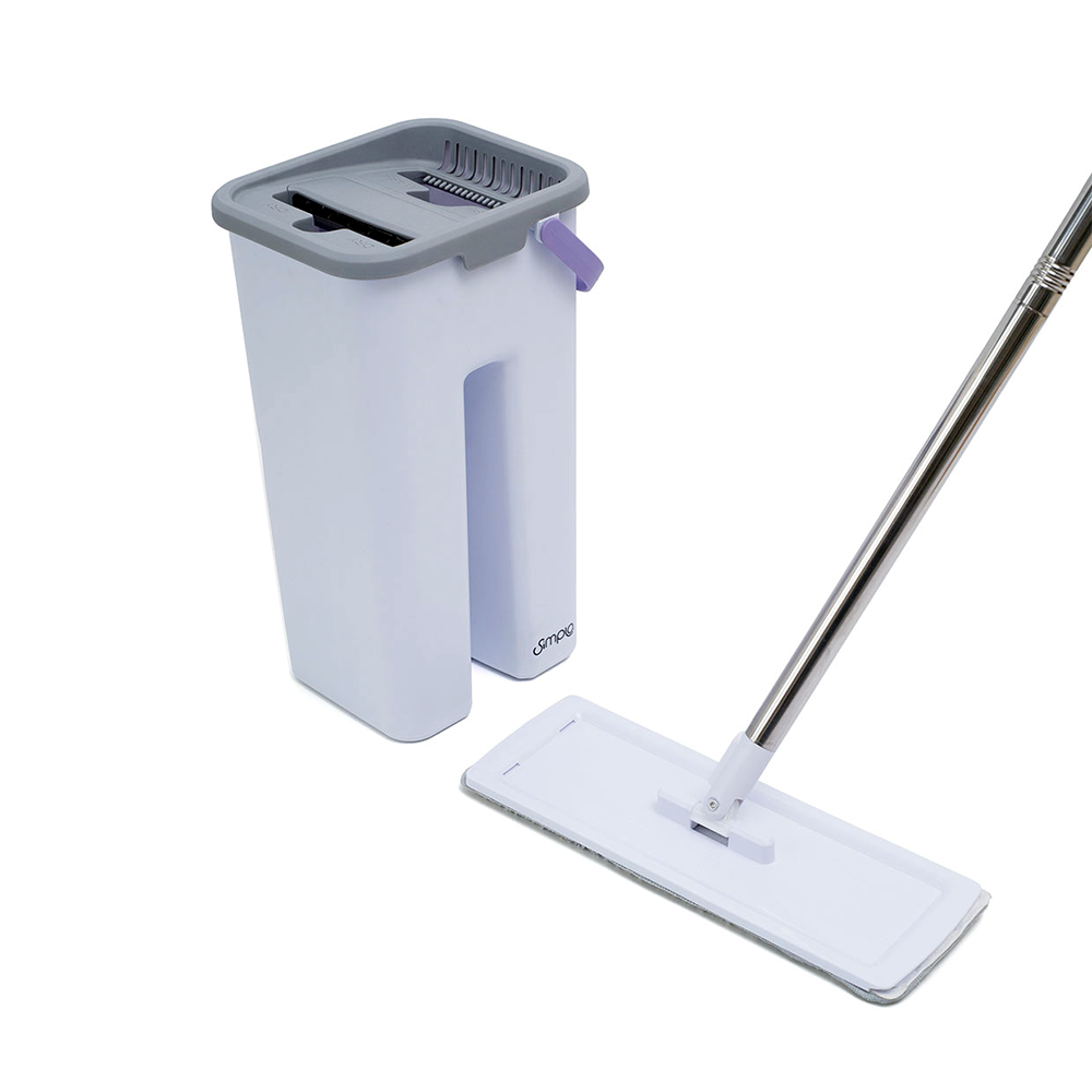 mop simplo slim com balde ultra compacto e esfregao de microfibra 2