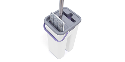 mop simplo slim com balde ultra compacto e esfregao de microfibra m1