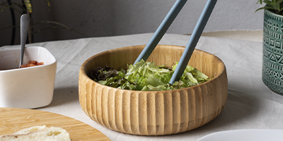 bowl canelado de bambu oikos 15cm redondo m2