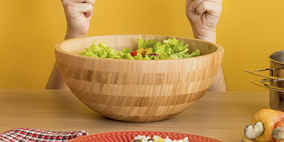 bowl de bambu oikos 28cm fundo redondo m1